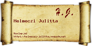 Helmeczi Julitta névjegykártya